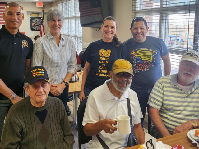 Pre-meeting Breakfast Group picture of Chapter members prior to July's meeting